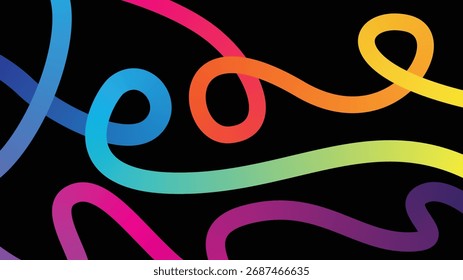 Colorful abstract gradient line vector background 