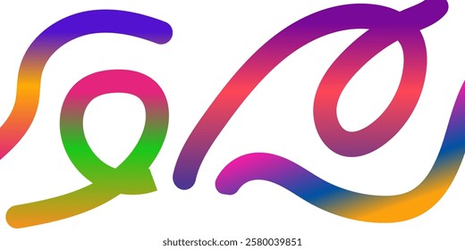 Colorful Abstract Gradient Lines background. Wavy Color Shape Vector, Dynamic Geometric Pattern design
