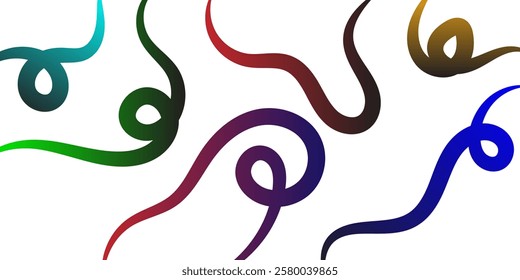 Colorful Abstract Gradient Lines background. Wavy Color Shape Vector, Dynamic Geometric Pattern design