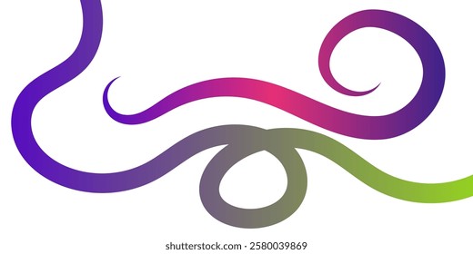 Colorful Abstract Gradient Lines background. Wavy Color Shape Vector, Dynamic Geometric Pattern design