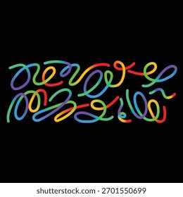Líneas de degradado Abstractas colorido sobre fondo negro