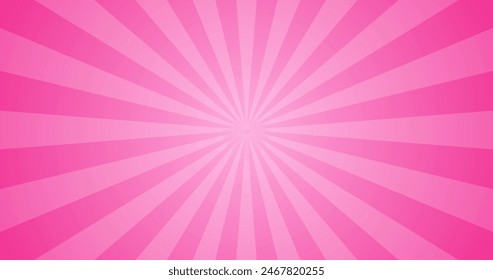 Colorful Abstract Gradient Pink Sunbeam Explosion Effect in Blank Horizontal Plain Background 