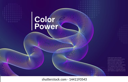 Colorful abstract gradient poster. Color purple flow blend circle bright vibrant presentation cover. Web banner multicolor round wave pink blue design element vector illustration