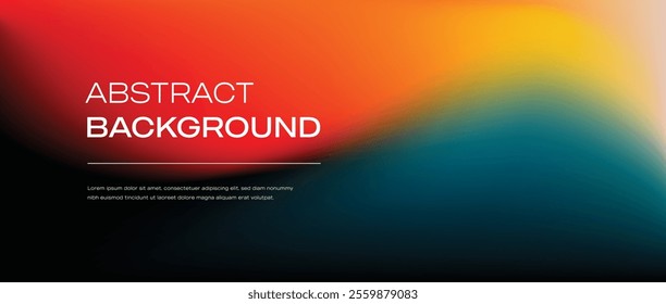 Colorful Abstract Gradient in Red Orange Black on Warm Tones for web banner