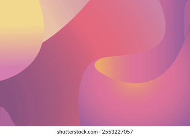 Colorful abstract gradient shapes with soft curves blending warm tones for modern creative designs