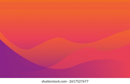 Colorful abstract gradient with soft flowing shapes in vibrant orange and purple tones. Ideal for designs.