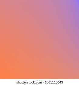 Colorful abstract gradient soft violet and orange sunset colors texture background vector. Smooth abstractive gradient light squared wallpaper, poster, banner or brochure illustration design