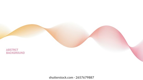 Colorful Abstract Gradient Wave Background with Smooth Flowing Lines in Yellow, Orange, and Pink on White – Modern Dynamic Design for Presentation, Banner, or Digital Template Use