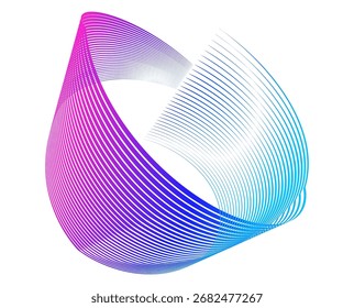 Colorful abstract gradient wave lines art background. Modern geometric curve design with vibrant rainbow flowing stripes for poster, fashion, home decor, textile, branding and creative projects
