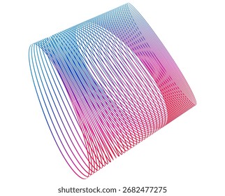 Fondo abstracto colorido del arte de las líneas de la onda del gradiente. Diseño geométrico moderno de la curva con las rayas que fluyen del arco iris vibrantes para el cartel, la moda, la decoración casera, la materia textil, la marca y los proyectos creativos
