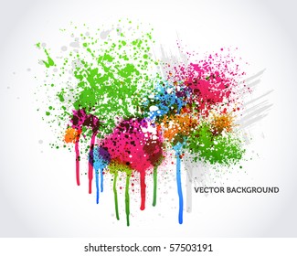 Colorful abstract graffiti and grunge background design