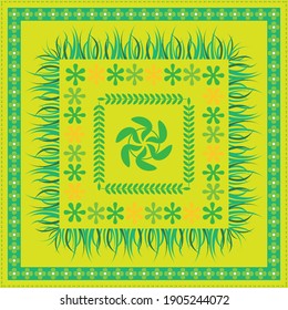 Colorful abstract graphic background. Tribal ethnic ornament. Scarf design. Frame.vector colored background.