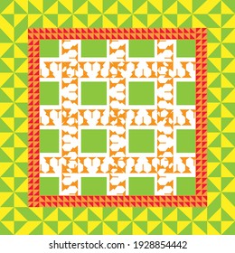 Colorful abstract graphic background. Tribal ethnic ornament. Scarf design. Frame.