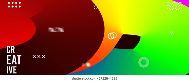 Colorful abstract graphic design with creative elements
