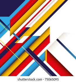 Colorful abstract graphic with elegant shapes. Vector illustration.