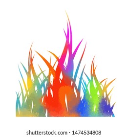 Colorful abstract grass. Vector illustration