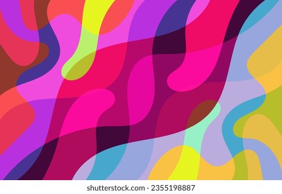 Colorful Abstract Groovy background design