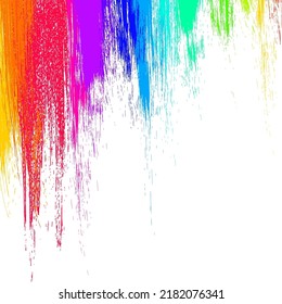 Colorful abstract grunge background, vector EPS10. Multicolor abstract wallpaper. Vivid backgrounds series. Bright rainbow colours. Vector without gradient with copy-space. High quality traced brushes