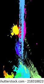 Coloridas salpicaduras de grunge abstracto, EPS10 vectorial. Papel de fondo abstracto multicolor. Vivir series de fondo. Colores de arcoiris luminosos. Vector sin gradiente con espacio de copia. Rastreo de alta calidad