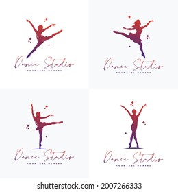 Colorful Abstract Gymnastic Logo Design