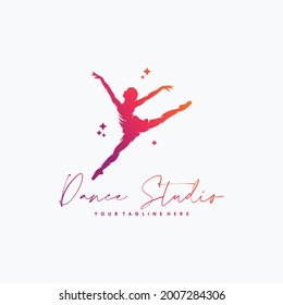 Colorful Abstract Gymnastic Logo Design