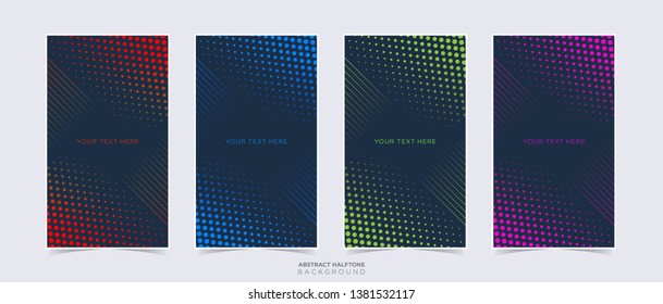 Colorful Abstract Halftone Background Template