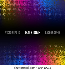 Colorful abstract halftone background. Vector illustration for your graphic design.