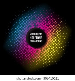Colorful abstract halftone background. Vector illustration for your graphic design.