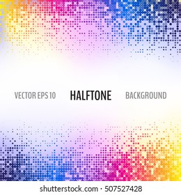 Colorful abstract halftone background. Vector illustration for your graphic design.