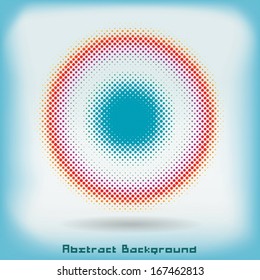 Colorful Abstract Halftone Circle Background