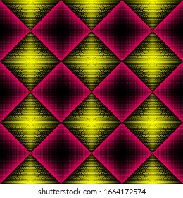 Colorful Abstract Halftone seamless pattern. Vector illustration.