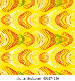 Colorful abstract halftone seamless pattern. Repeating geometric tiles. Vector clip art.