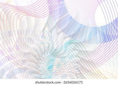 Ondas de semitono abstractas coloridas con líneas de gradiente y flujo de movimiento punteado