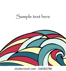 Colorful abstract hand-drawn pattern, waves background. Vector illustration. Hand drawn wavy modern background. Can be used to wallpaper, decorative paper, cards, web design, etc.