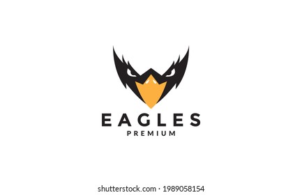 colorful abstract head bird eagle focus logo vector symbol icon design graphic illustration
