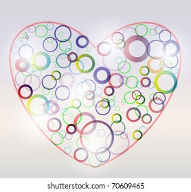 Colorful abstract heart. Vector illustration