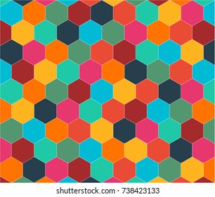 Colorful Abstract Hexagon Background