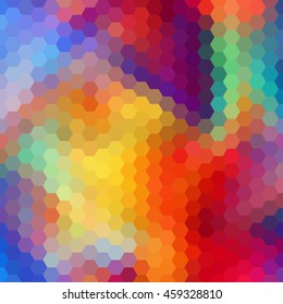 Colorful Abstract hexagon background,vector