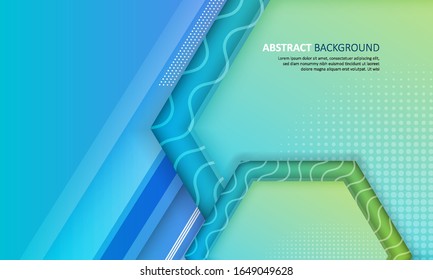 Colorful abstract hexagonal shapes background. Geometric design template. Vector illustration
