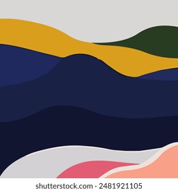 Colorful Abstract Hills Vector illustration