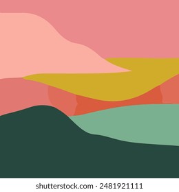 Colorful Abstract Hills Vector illustration
