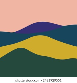 Colorful Abstract Hills Vector illustration