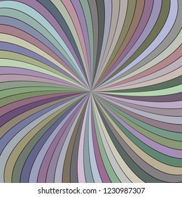 Colorful abstract hypnotic spiral stripe background - vector curved ray burst design