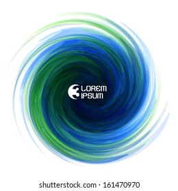 Colorful abstract icon. Dynamic flow illustration. Swirl background. 