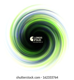 Colorful abstract icon. Dynamic flow illustration. Swirl background.