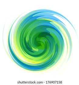 Icono abstracto colorido. Ilustración dinámica de flujo. Anillo de fondo. 