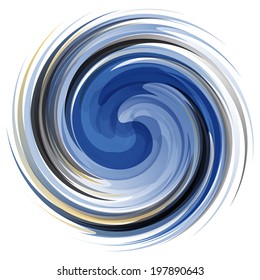 Colorful abstract icon. Dynamic flow illustration. Swirl background. 