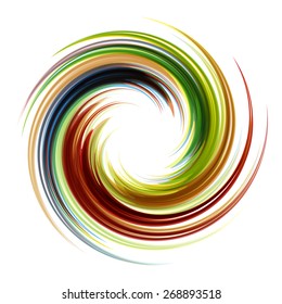 Colorful abstract icon. Dynamic flow illustration. Swirl background.