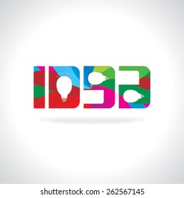 colorful abstract idea concept with bulb 
