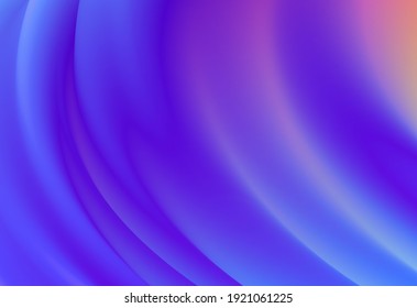 Colorful abstract illustration with dynamic effect. Liquid holographic texture, waves and funnel. Satin fabric drapery. Abstract vector background for web, social media, banner or presentation.